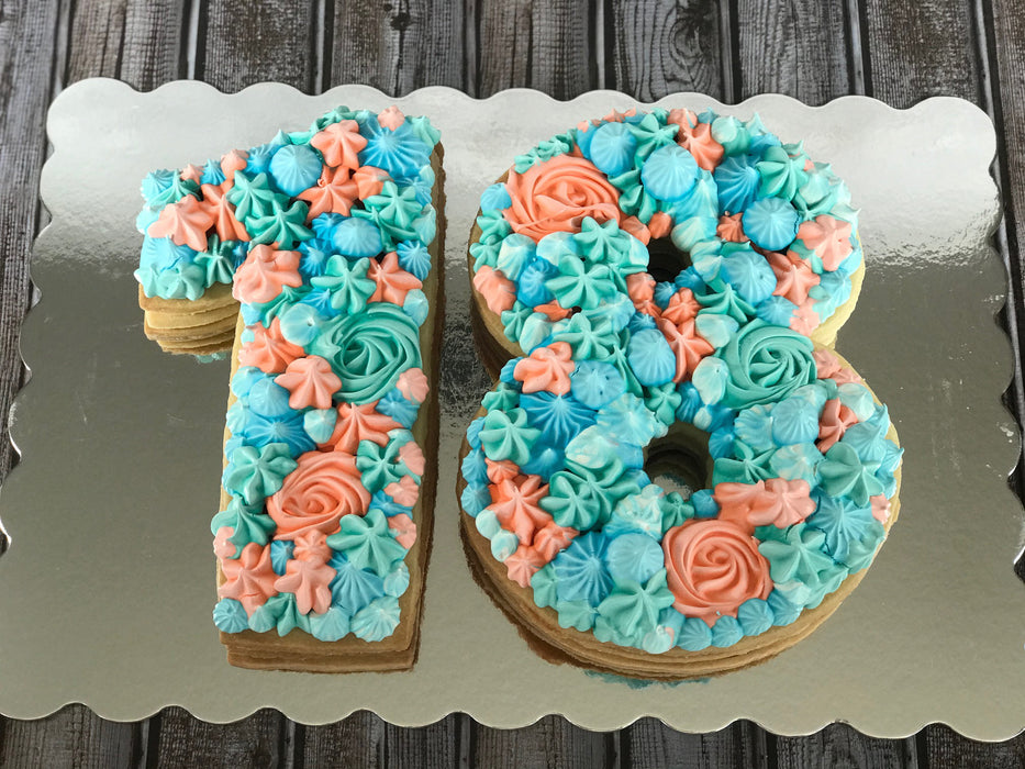 CUSTOM NUMBER MERINGUE CAKE