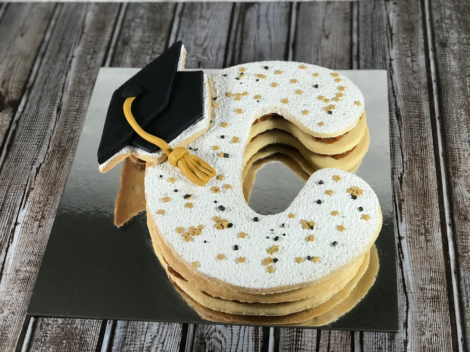 GRADUATION MONOGRAM CAKE